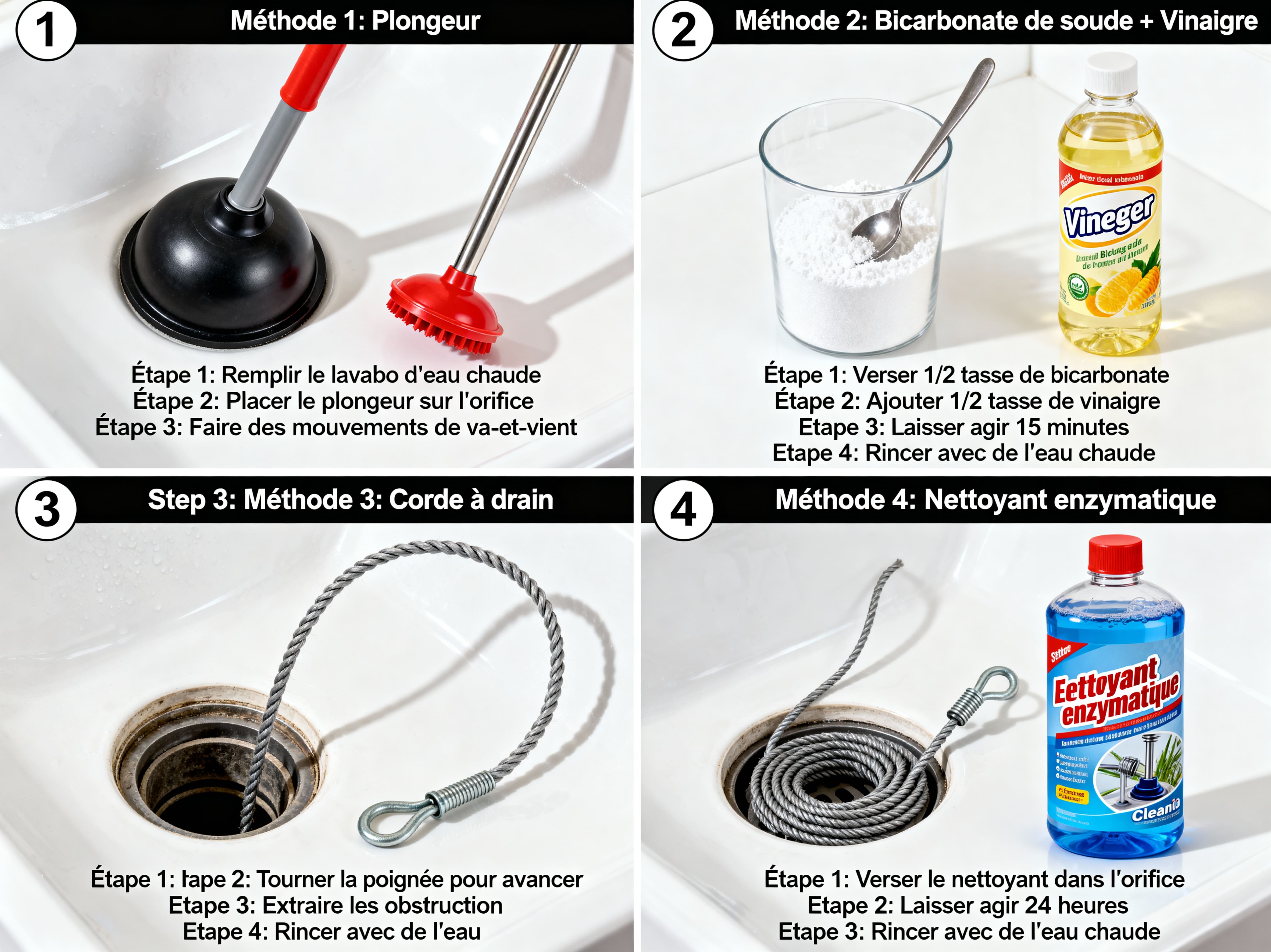 4 méthodes efficaces pour déboucher un évier naturellement