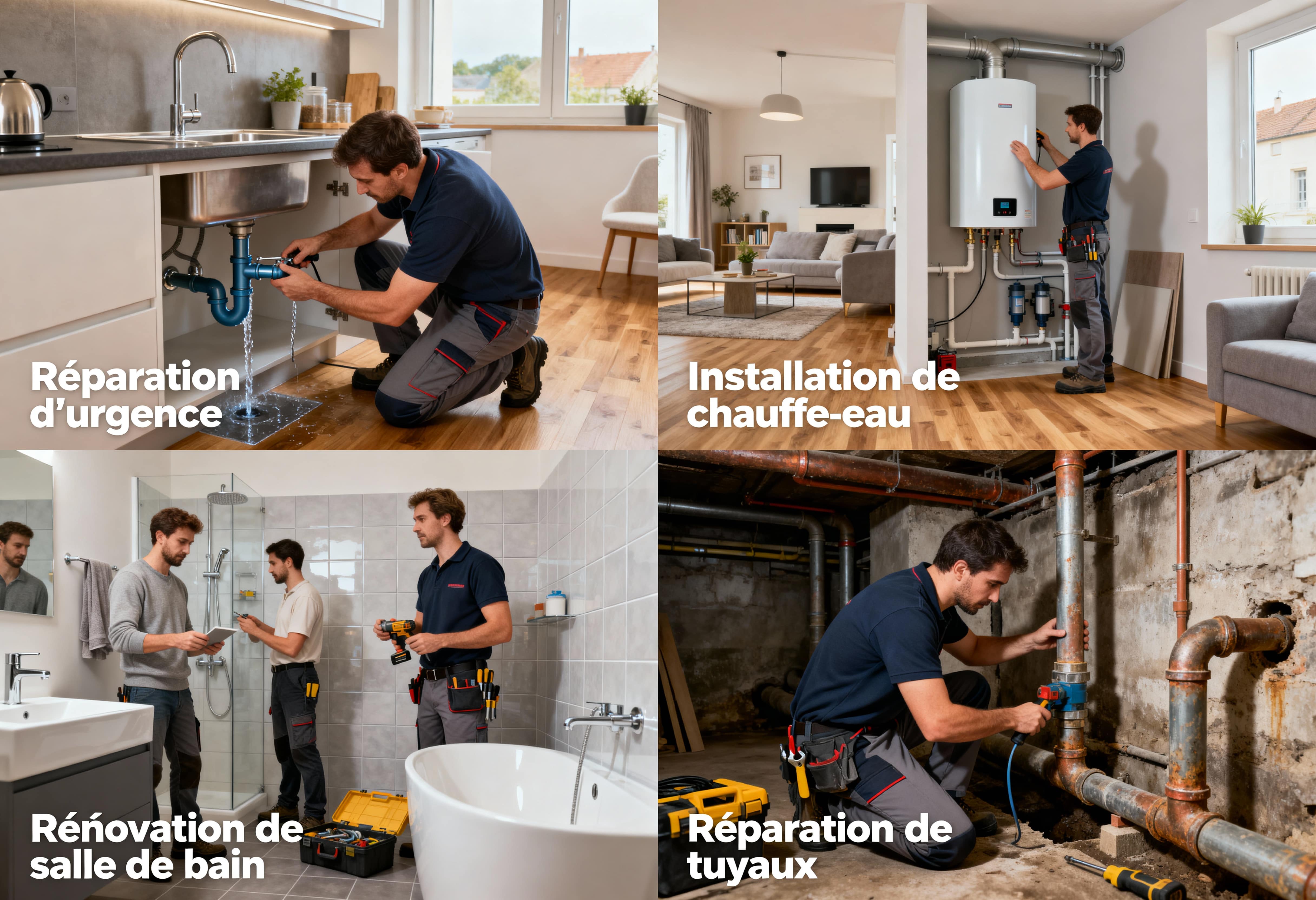 Ensemble des services de plomberie proposés à Caen